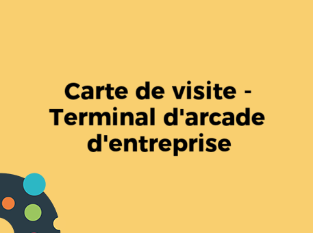Carte de visite - Terminal d&#039;arcade d&#039;entreprise