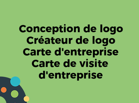Conception de logo Créateur de logo Carte d&#039;entreprise Carte de visite d&#039;entreprise