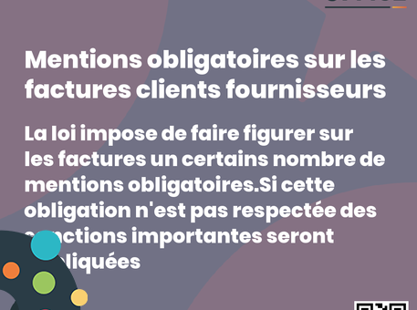 Definition Mentions obligatoires sur les factures clients fournisseurs 