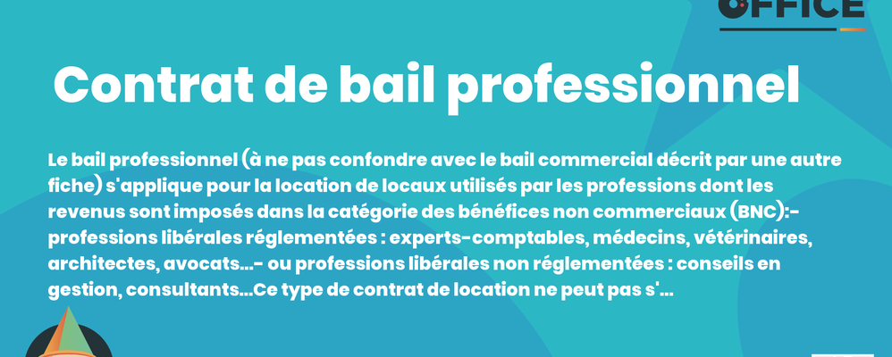 Definition Contrat de bail professionnel 