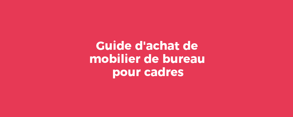 Guide d'achat de mobilier de bureau pour cadres