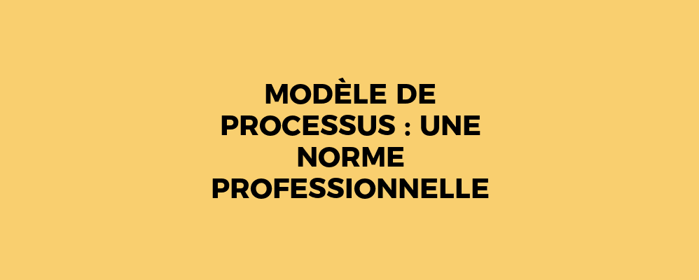 MODÈLE DE PROCESSUS : UNE NORME PROFESSIONNELLE