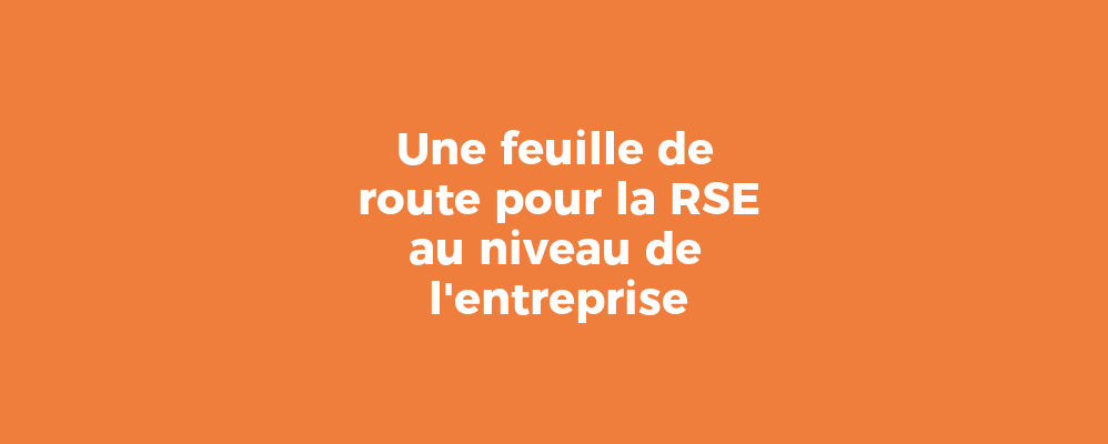 Une feuille de route pour la RSE au niveau de l'entreprise