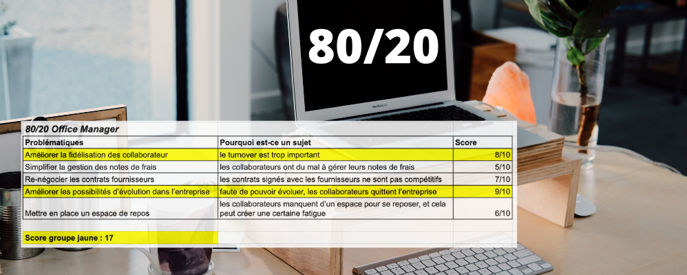 Utiliser la loi de Pareto pour prendre de meilleures décisions quand on est Office Manager